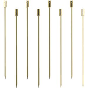 8 Palillos de Cóctel Reutilizables de Acero Inoxidable, Brochetas Metálicas para Cócteles, Martini, Aceitunas, Aperitivos, Agitador de Cócteles - Product Image 1