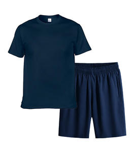 Ensemble décontracté pour homme, short à manches courtes, deux pièces, automne, personnalisation, polyester/coton, écologique, respirant, léger - Product Image 3