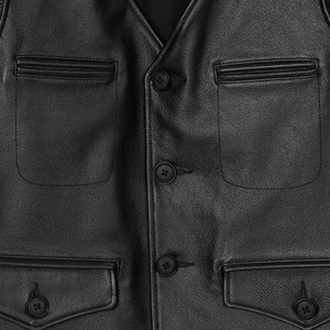 Chaleco de Cuero de Nuevo Estilo al Mejor Precio al por Mayor, Talla Personalizada, Transpirable, el Chaleco de Cuero Más Popular para Hombre - Product Image 6