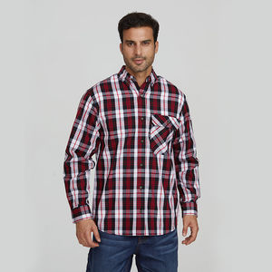 Camisas de Franela Casuales al Por Mayor Personalizadas, Fábrica de Fabricación de Camisas de Franela a Cuadros para Hombre - Product Image 4