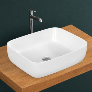 Lavabo de Sobremesa Moderno de Cerámica Cromada JAGUAR con Capacidad de 12L - Product Image 3