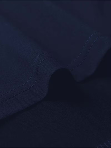 Men's Blue Regular Fit O-Neck T-Shirt Short Sleeve Knitted Eco-Friendly Raglan Sleeve 100% Cotton Casual Solid 240g Silk Screen - Product Image 5