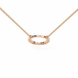 TP bán quỹ đạo kim cương mặt dây chuyền vòng cắt moissanite Kim Cương Vòng cổ với 14k vàng trắng thiết lập đám cưới gốc 18K - Product Image 4