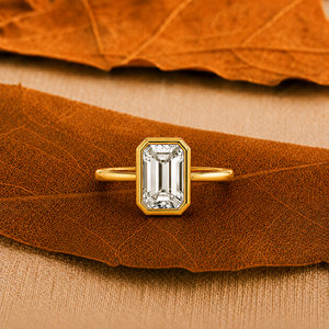 1.50 Carat Emerald Cut Lab Grown Laser Drilled Diamond Engagement <b>Ring</b> 14K Solid Yellow Gold IGI Certified Luxury Women <b>Wedding</b> - Product Image 5