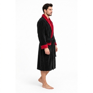 Albornoces Unisex Personalizados con Bordado, Nuevo Estilo 2026, Venta Directa de Fábrica, Albornoz de Tela de Terciopelo - Product Image 3
