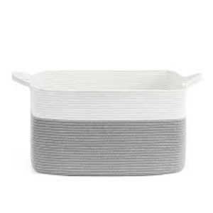 Clothing Organizer Foldable Collapsible Stackable 100% Cotton Woven Eco-Friendly Durable Lightweight Portable Modern <b>Basket</b> - Product Image 5