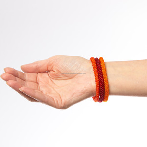 Colorblocked Handmade Beaded Stretch Bracelet Set Seawater Pearl Tubular Weave Luxury <b>Charm</b> Bracelets Festival Gift Wholesale - Product Image 5