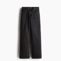 Bleecker Bayan Orta Bel Geniş Paça Kot Pantolon Rahat Bol Kesim Denim Günlük Vintage Moda Giyim Yazlık Düğmeli Düz Açık Renk %100