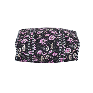 Quilted Cotton Open Tote <b>Bag</b> Women Black Pink Floral Block Print <b>Large</b> <b>Shoulder</b> <b>Bag</b> Handmade Indian Boho Market <b>Bag</b> - Product Image 4