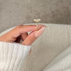 2.02CT Marquise Cut Diamond Romantic <b>Ring</b> For Women's Lab Grown 14K Yellow Gold Wedding <b>Proposal</b> Gift For Girlfriends - Product Image 4