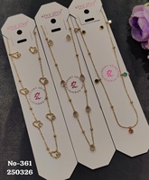 Kalung Liontin Geometris Berlapis Emas KVM Baja Anti Karat dengan Tatah Berlian Amerika untuk Wanita |   Mode Pesona Minimalis yang Trendi