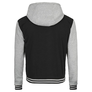 Custom <b>Men</b> Varsity Fleece Hoodie <b>Jacket</b> Casual Two Tone <b>Baseball</b> Letterman Bomber <b>Jackets</b> Snap Button Warm Winter College - Product Image 4