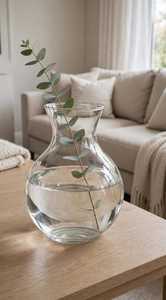 <b>Clear</b> Glass Modern Luxury Handmade Lead-Free Tabletop <b>Vase</b> Decorative Flower Centerpiece for Wedding Home Decor - Product Image 5