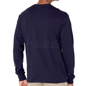 Camiseta de Manga Larga Tejida 100% Algodón para Hombre, Elegante, Ecológica, Transpirable, Cómoda, Perfecta para Uso Diario Informal - Product Image 3