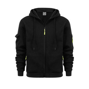 เสื้อฮู้ดซิปผู้ชายขายดีที่สุด บริการ OEM ขายส่ง ราคาดีที่สุด ผ้าฝ้ายฟลีซ 100% หนานุ่ม ซิปเต็มตัว - Product Image 5