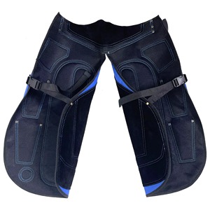 Chaps de ferrier unisexe en cuir véritable, robustes, réglables, pour le sablage des sabots et la protection des jambes, équipement de protection pour fermeurs - Product Image 6