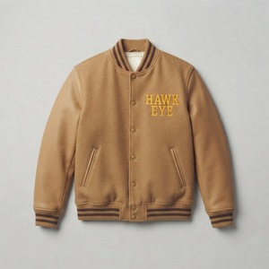 Chaqueta Varsity de Lana para Hombre, Estilo Urbano, Talla Grande, con Botones, de Secado Rápido, Marca Hawk Eye Sports - Product Image 4