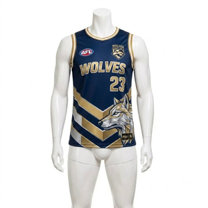 เสื้อทีม AFL แบบกำหนดเอง พร้อมโลโก้ ชื่อทีม และหมายเลข พิมพ์ลายแบบ Dye Sublimation ด้วยความร้อน  รับผลิตแบบ OEM/ODM จากโรงงาน - Product Image 1