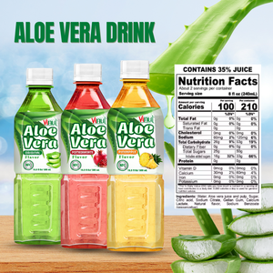 Bebida de aloe vera Lichi Refrescante Jugo de aloe y lichi (500ml) Superventas OEM y etiqueta privada - Product Image 4