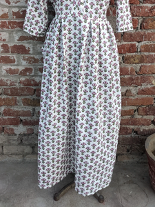 Vestido largo informal con estampado de bloques a mano, vestido Maxi bordado Floral de algodón indio, tela de algodón 100% Sostenible - Product Image 4