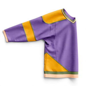 Maillot de hockey sur glace pour homme, col en V, manches longues, color block, polyester, maille, vêtements de sport - Product Image 3