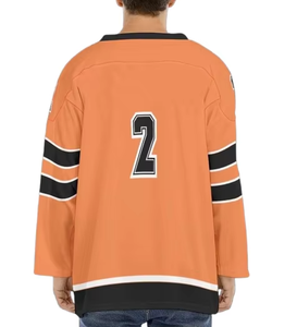Tenue d'équipe de hockey sur glace personnalisée, maillot de hockey brodé pour équipe de hockey junior. - Product Image 6
