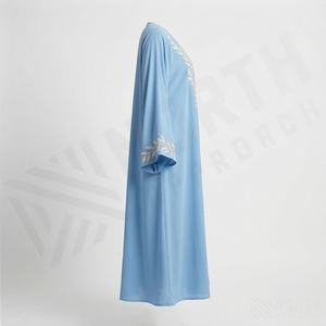 ชุดอาบายะห์อิสลามสำหรับผู้หญิงไซส์ใหญ่ ผ้าคุณภาพสูง ตัดเย็บตามสั่ง พร้อมเครื่องประดับเสื้อผ้ามุสลิมแบบดั้งเดิม คุณภาพสูง สีตามสั่ง - Product Image 3