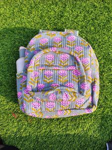 Mochila Escolar Unisex Mini Resistente al Por Mayor con Estampado Floral y Cremallera, Bolso de Mano para Uso Diario, Tela Acolchada de Algodón - Product Image 2