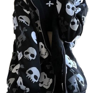 Custom Oversized <b>Zip</b> Up Hoodie Print <b>Full</b> <b>Zip</b> <b>Sweatshirt</b> Heavyweight Unisex Y2K Streetwear Jacket <b>Sweatshirt</b> - Product Image 1
