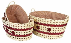 Cestas de Jacinto de Agua Tejidas a Mano, Multifuncionales, Vintage, Ecológicas, con Asa Cómoda, para Dormitorio y Sala de Estar, a Precio Económico - Product Image 2