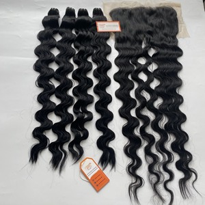 วิกผมดิบสีดำธรรมชาติ100% ต่อผมมนุษย์แบบมัดผมทรงหลวมสไตล์เวียดนาม - Product Image 5