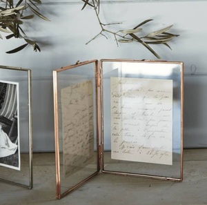 Decorative Home Accent Metal and Glass Photo <b>Frame</b> Premium Transparent Picture Display <b>Frame</b> - Product Image 1