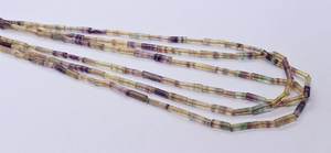 Perles de fluorite naturelle en forme de tube, 3x8 mm, perles de pierre précieuse de fluorite en tube long, perles de fluorite multicolores pour la création de bijoux - Product Image 2