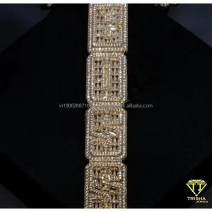 Hecho a medida para Boss Baguette diamante letra colgante totalmente helado Vertical inicial plata Bling fino colgantes y dijes joyería - Product Image 2