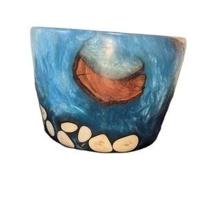 Bol d'affichage à dessert classique en résine polie de qualité supérieure avec doublure dorée couleur personnalisée pour les cérémonies de mariage décor de fête d'hôtel - Product Image 2