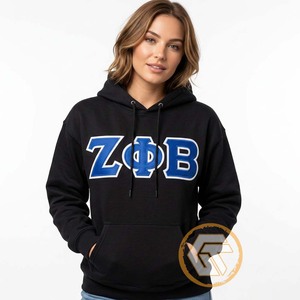 Tresors grecs – Sweat-shirt personnalisé pour femme Zeta Phi Beta, en molleton de coton, avec logo brodé sur le devant, écologique et respirant, idéal pour l'hiver et l'automne - Product Image 4
