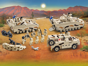 COBRA COMBAT TEAM ROYAL AUSTRALIAN BRIGADE Overseas Transportation Troop Building <b>Blocks</b> ABS <b>Plastic</b> Soldier MTC-608 - Product Image 2