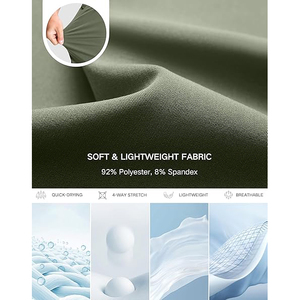 Pantalones Cortos Deportivos de Punto Sin Costuras para Hombre, Elásticos en 4 Direcciones, Ajuste de Compresión, para Correr, Entrenamiento, Fisicoculturismo, Ligeros y Transpirables - Product Image 4