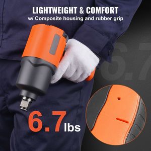 Llave de Impacto Neumática de 3/4 Pulgadas, 1870 lb-pie de Torque para Aflojar Tuercas, Pistola de Impacto Compuesta para Automóviles - Product Image 1