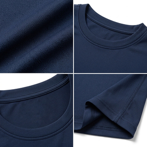 T-shirt de yoga à manches courtes pour hommes, respirant, col rond, athlétique, séchage rapide, écologique, sportif, 180g Spandex/Polyester - Product Image 6