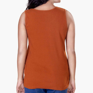 Camiseta sin mangas de algodón para mujer, de la mejor calidad, informal, personalizada, de tela suave y transpirable, ideal para uso diario. - Product Image 2