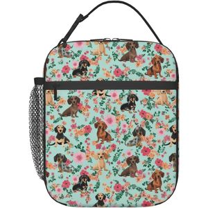 Borsa Termica Riutilizzabile per Pranzo, Design Floreale, per Uomini e Donne, Lavoro, Viaggi, Picnic, Escursioni, Ecologica - Product Image 1