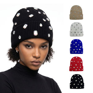 Gorro de Invierno Acrílico Acanalado con Pedrería para Hombre, Acabado Brillante, Logotipo Personalizado, Marca Privada, Colección OEM USA - Product Image 6