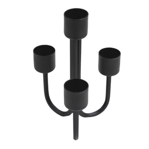 Black <b>Candle</b> <b>Stick</b> Holder With Attractive Painted Finishing Design Four <b>Candle</b> Stand Home Villa Dinner and Wedding Design - Product Image 1