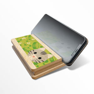Soporte Amplificador de Teléfono de Madera con Diseño de Gato Personalizado Kami Zoo, Soporte Portátil para Celular con Difusor de Aceites Esenciales 110x90mm - Product Image 4