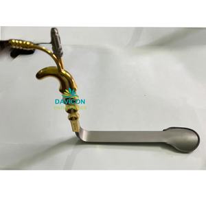 Écarteur d'abdos-plat à lame courbée, appareil de chirurgie en plastique, avec TUBE de FIBER optique et aspiration - Product Image 6