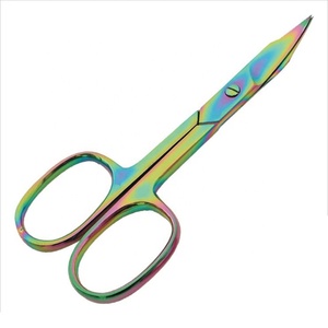 Hot Selling Stainless Steel Mini Eyebrow and Nose Hair <b>Scissors</b> Straight Blade Round Tip for <b>Beard</b> and Facial Grooming - Product Image 6