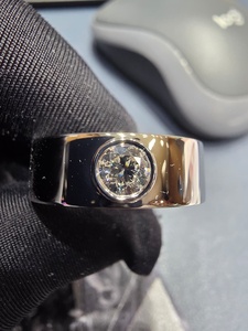 Premium IGI Certified 14K White Gold Lab-Grown Diamond Engagement Band <b>Ring</b> <b>for</b> <b>Men</b> Sparkling Elegant Wedding Party Groom - Product Image 4