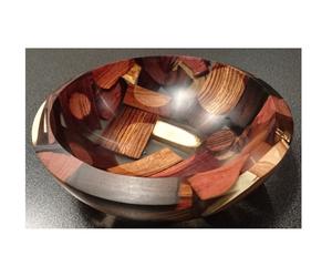 Bol en bois époxy fait main de haute qualité, sans BPA, écologique, alliant le charme du bois rustique et une surface polie lisse pour la table - Product Image 2