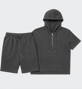 Ensemble sweat à capuche et short Vibe Street Clothes, vêtements décontractés style côte ouest, coton peigné de qualité supérieure. - Product Image 1